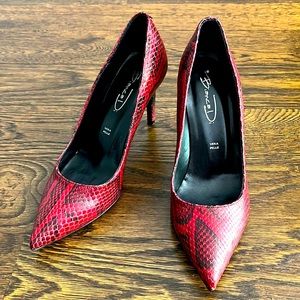 Italian genuine leather high heel shoes